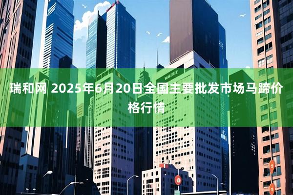 瑞和网 2025年6月20日全国主要批发市场马蹄价格行情