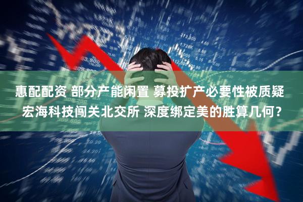 惠配配资 部分产能闲置 募投扩产必要性被质疑 宏海科技闯关北交所 深度绑定美的胜算几何？