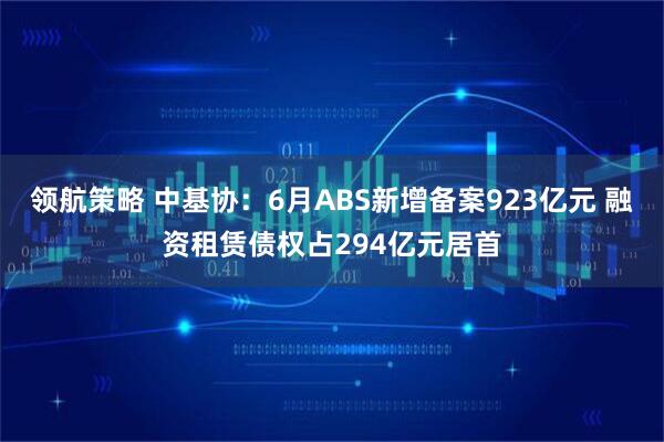领航策略 中基协：6月ABS新增备案923亿元 融资租赁债权占294亿元居首